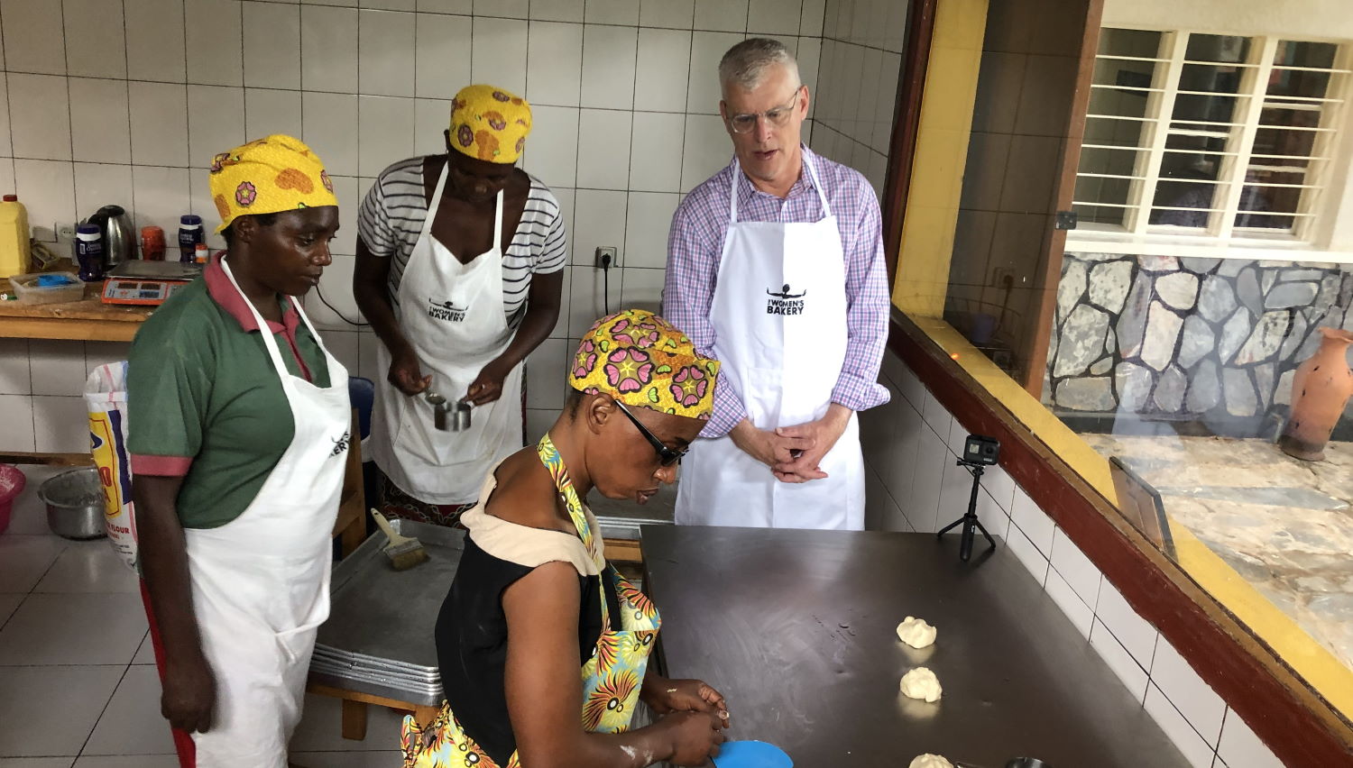 Kerwin Browns Visits The Women's Bakery In Rwanda