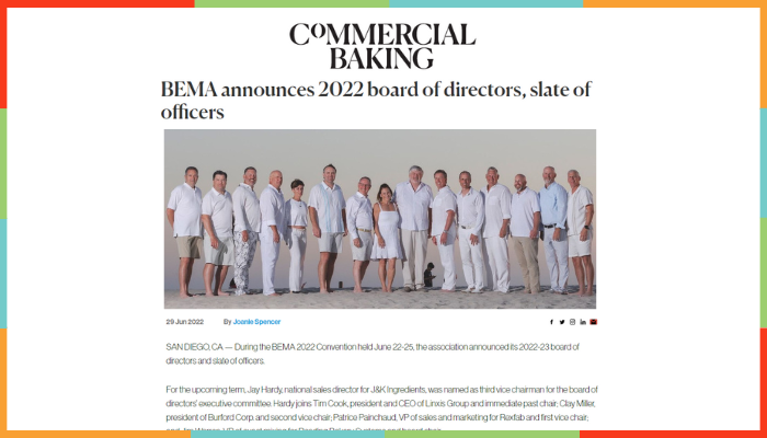BEMA announces 2022 board of directors, slate of officers