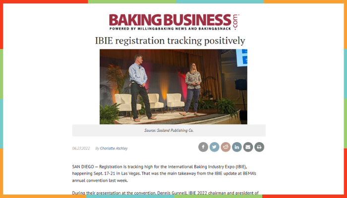 IBIE registration tracking positively