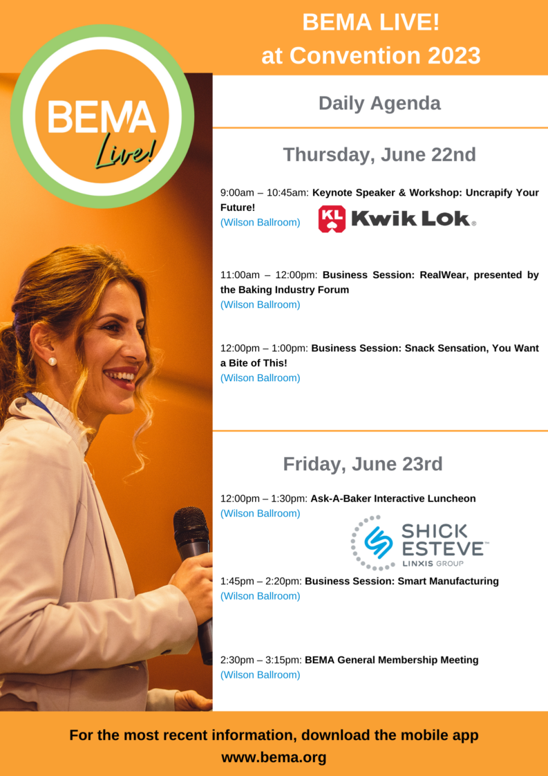 BEMA Live! Agenda