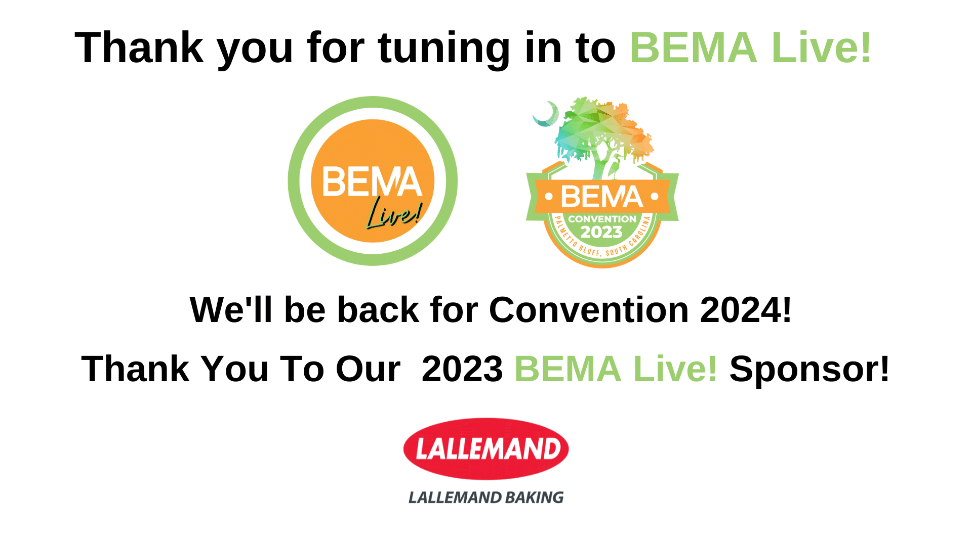 BEMA Live! for Convention 2023 has ended