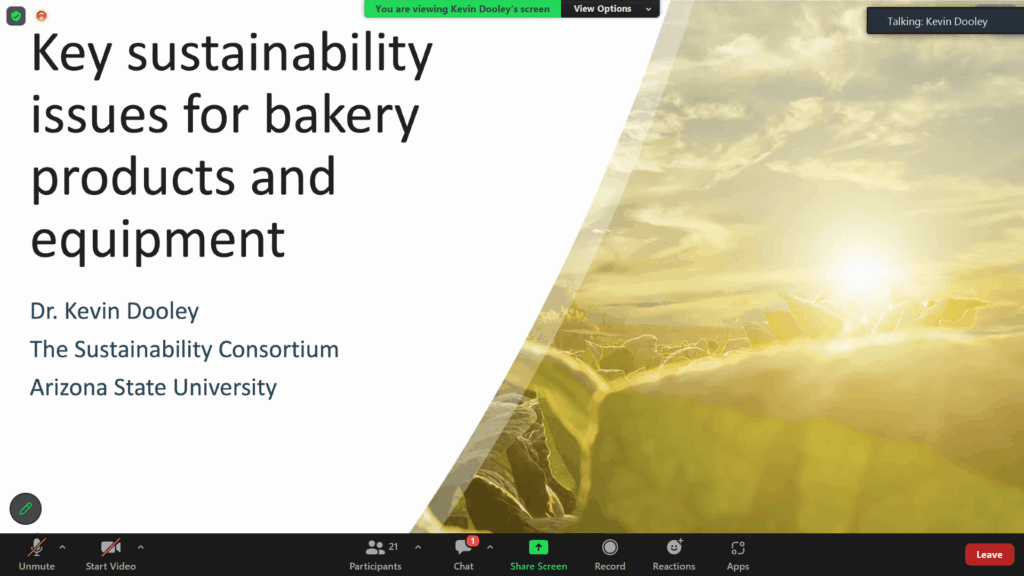 Key Sustainability Issues for Bakery Products and Equipment