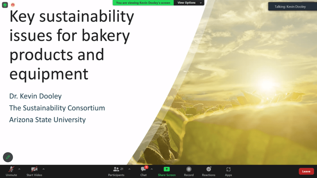 Key Sustainability Issues for Bakery Products and Equipment