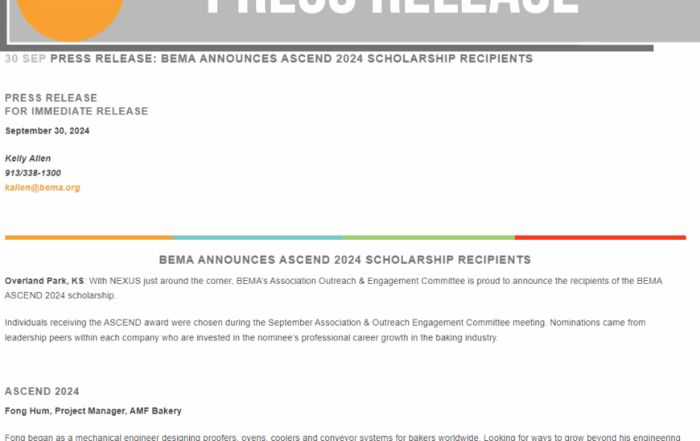 Press Release BEMA Announces ASCEND 2024 Scholarship Recipients