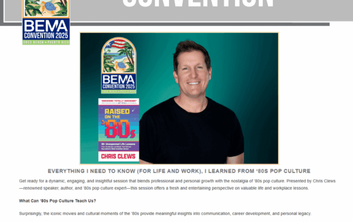 Chris Clews Keynote Speaker at BEMA Convention 2025