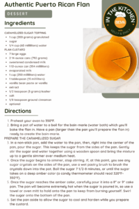 Authentic Puerto Rican Flan