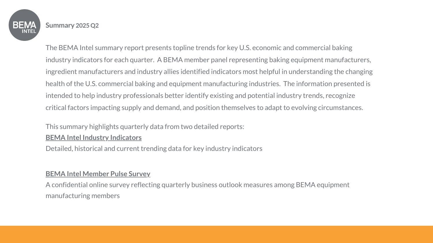BEMA Intel Pulse Survey Page 1