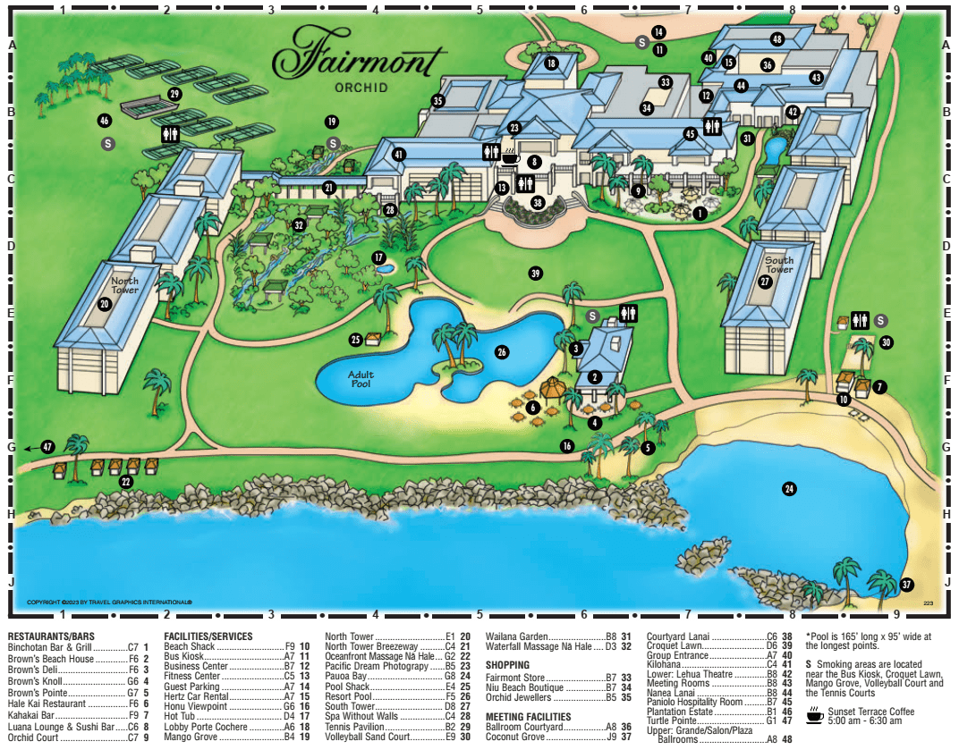Fairmont Orchid Resort Map